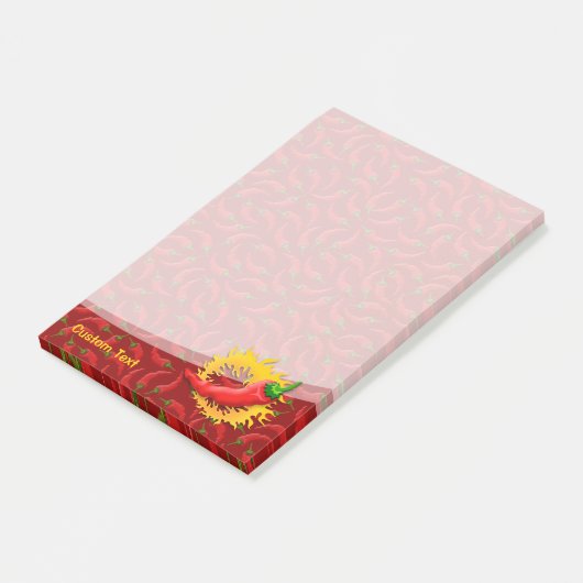 Peper met vlam post-it® notes (Schuin)