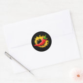 Peper met vlam ronde sticker (Envelop)