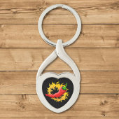 Peper met vlam sleutelhanger