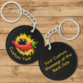 Peper met vlam-Sleutelhanger Sleutelhanger