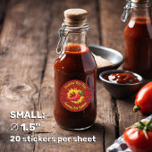 Peper met vlam-Sticker Ronde Sticker