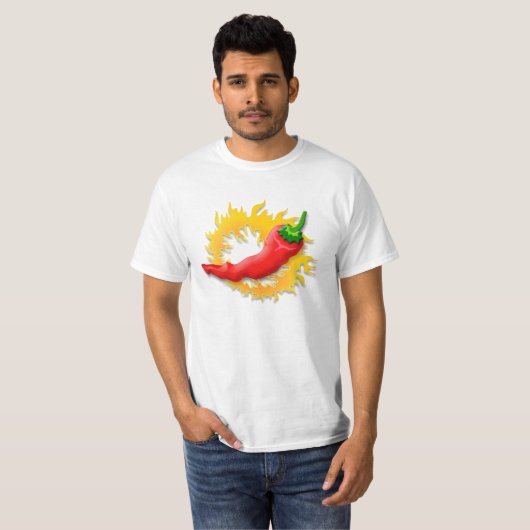 Peper met vlam t-shirt (Voorkant volledig)