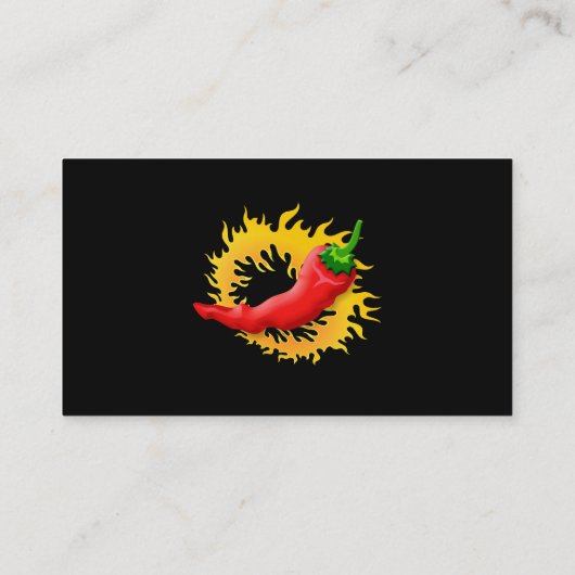 Peper met vlam visitekaartje (Achterkant)
