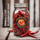 Peper met vlametiket ronde sticker