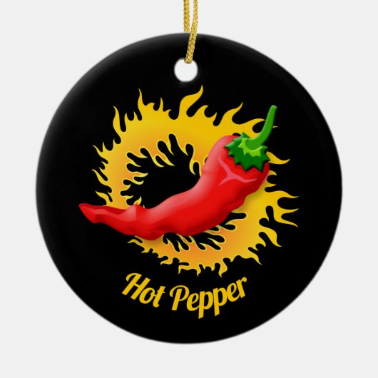 Peper met vlamkeramisch Ornament (Voorkant)