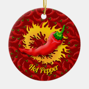 Peper met vlamkeramisch Ornament