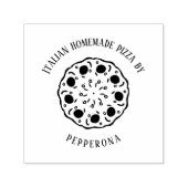 peper oni pizza aangepaste tekstbusiness  zelfinktende stempel (Design)