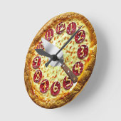 peper oni pizzakuurklok ronde klok (Hoek)