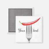 Peper op een vork magneet (Voorkant / Achterkant)