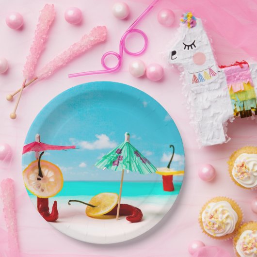 Peper van het Zee Papieren Bordje (Feest)