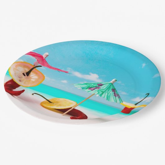 Peper van het Zee Papieren Bordje (Gekanteld)