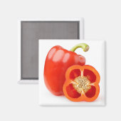 Peper van rode klokjes magneet (Voorkant / Achterkant)