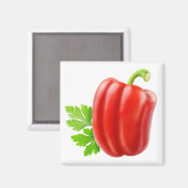 Peper van rode klokjes magneet (Voorkant / Achterkant)