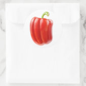 Peper van rode klokjes ronde sticker (Tas)