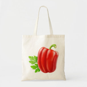 Peper van rode klokjes tote bag