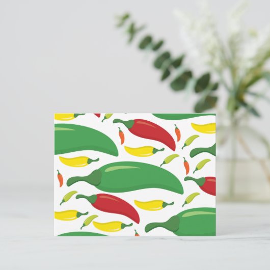 Peper van Spaanse peper Briefkaart (Staand voorkant)