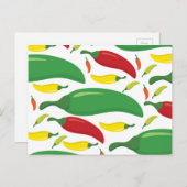 Peper van Spaanse peper Briefkaart (Voorkant / Achterkant)