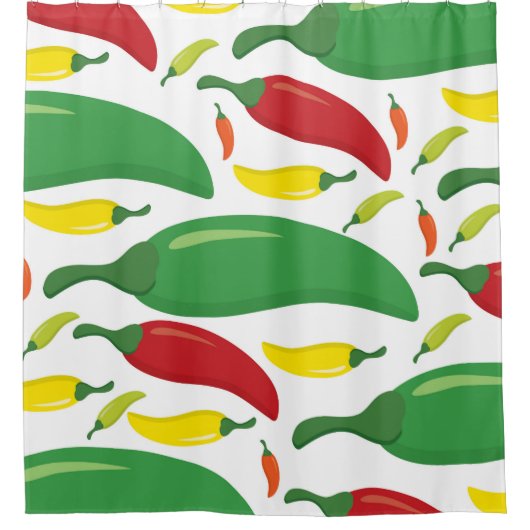 Peper van Spaanse peper Douchegordijn (Voorkant)
