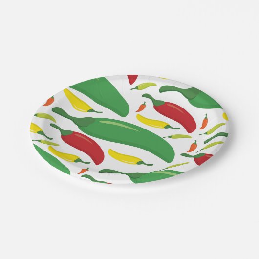 Peper van Spaanse peper Papieren Bordje (Gekanteld)