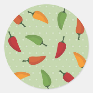 Peper van Spaanse peper Ronde Sticker