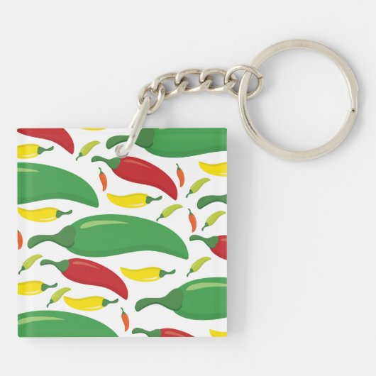 Peper van Spaanse peper Sleutelhanger (Achterkant)