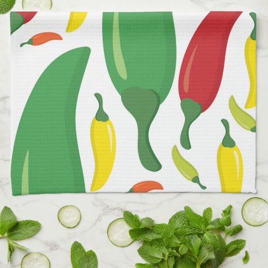 Peper van Spaanse peper Theedoek (Gevouwen)