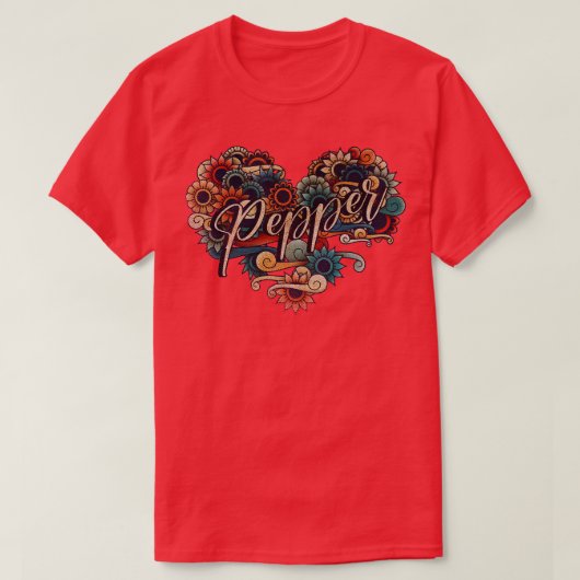 Peper VIGNETTE  KLEUR T-shirt (Design voorkant)