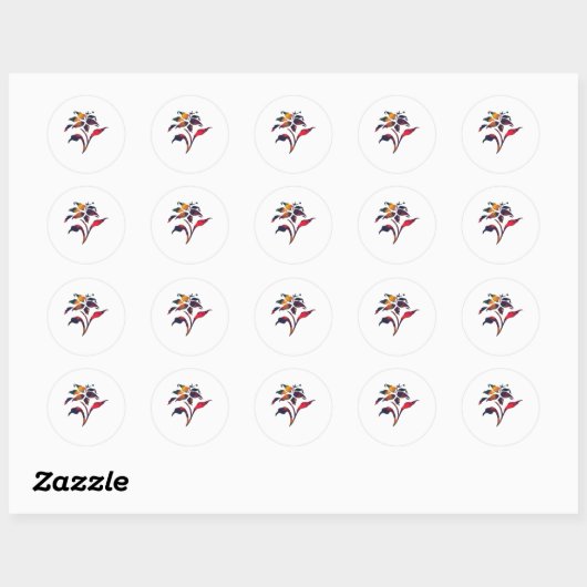 Peperbloemen drie Sticker (Vel)