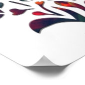 Peperbloesem twee Sticker Poster (Hoek)