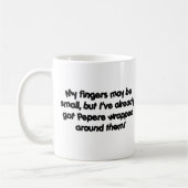 Pepere is gewikkeld. koffiemok (Links)