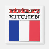 Pepere keuken met vlag van frankrijk magneet (Voorkant)