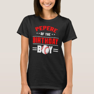 Pepere van het Baseball-thema van de Birthday Boy T-shirt