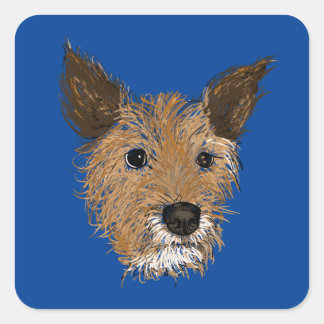 peperjongen vierkante sticker