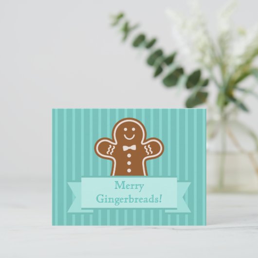 peperknuffels feestdagenkaart (Staand voorkant)