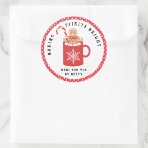 peperkoek Baking Spirits Bright Ronde Sticker