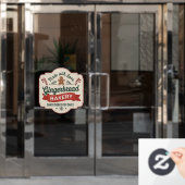  peperkoek bakkerij Vakantie Raamsticker (Kantoordeur)