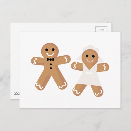 peperkoek bruiloft briefkaart (Voorkant / Achterkant)