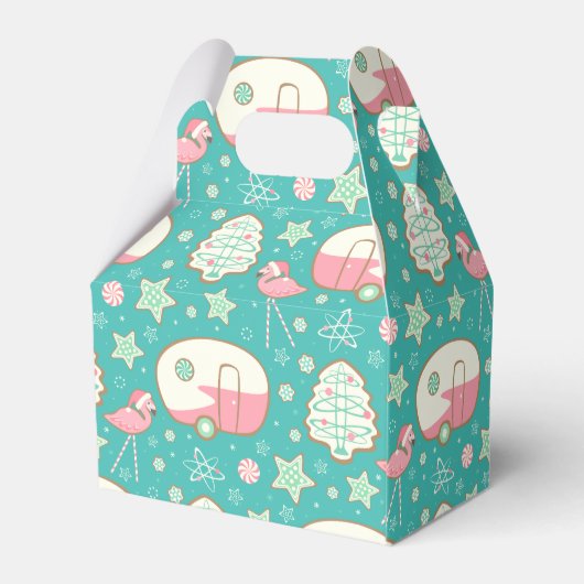  peperkoek Campers & Roze Flamingo's Bedankdoosjes (Achterkant)