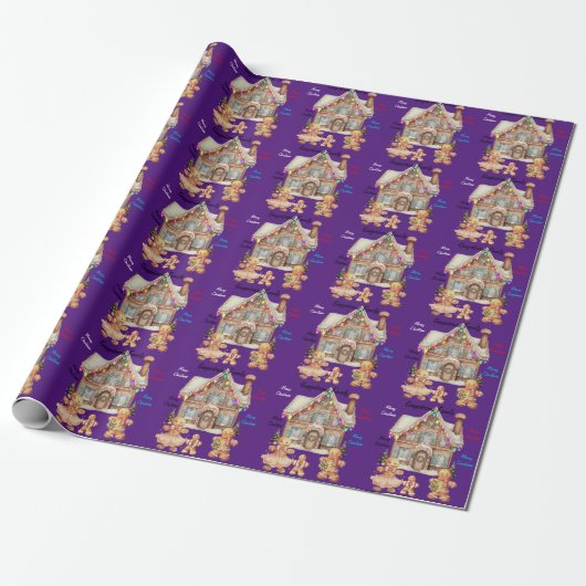 peperkoek familie cadeaupapier (Uitgerold)
