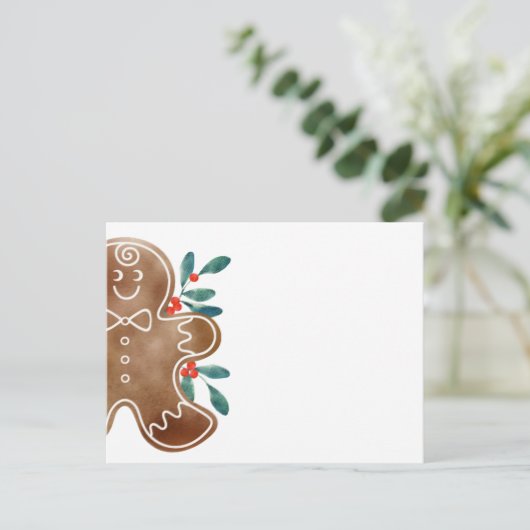 peperkoek feestdagenkaart (Staand voorkant)