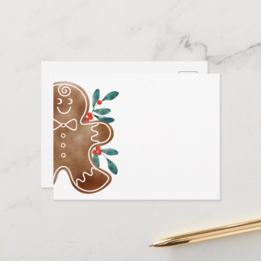 peperkoek feestdagenkaart (Voorkant / Achterkant in situ)
