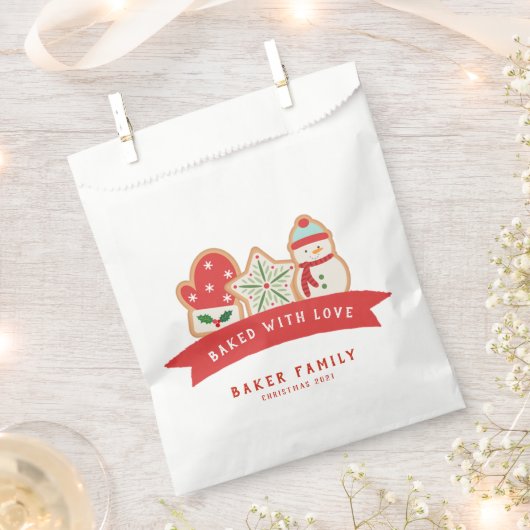 peperkoek | Gebakken met Love Favor Bag Bedankzakje (Geknipt)