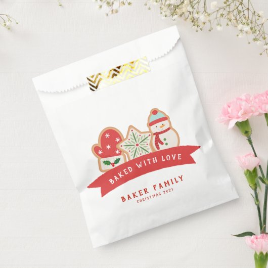 peperkoek | Gebakken met Love Favor Bag Bedankzakje (Gezegeld)