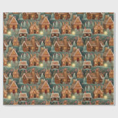  peperkoek herbergt kerstbomen snoep cadeaupapier (Vlak)