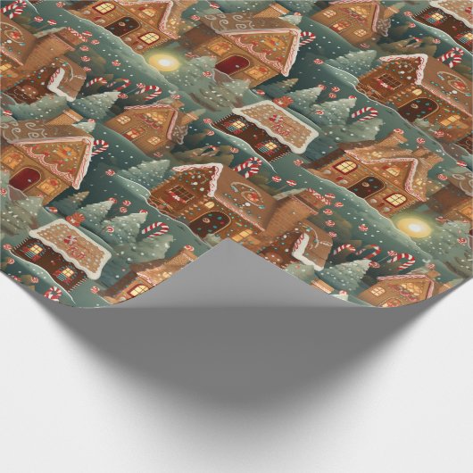  peperkoek herbergt kerstbomen snoep cadeaupapier (Hoek)