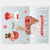 peperkoek huis koekje fleece deken (Voorkant (Horizontaal))