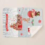 peperkoek huis koekje fleece deken (Voorkant (horizontaal))