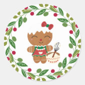 peperkoek-Kerst sticker (Voorkant)
