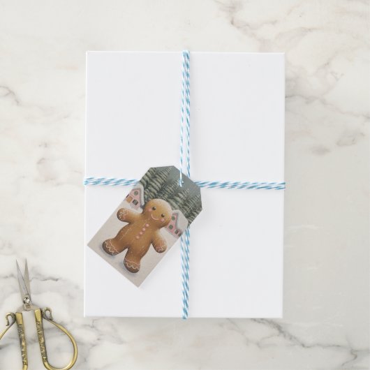  peperkoek Man Christmas Cadeaulabel (Met Touw)