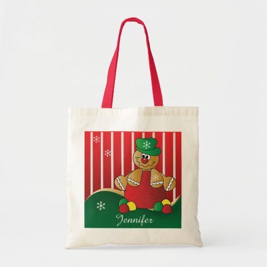 peperkoek-Man | DIY-naam | Christmas Tote Bag (Voorkant)